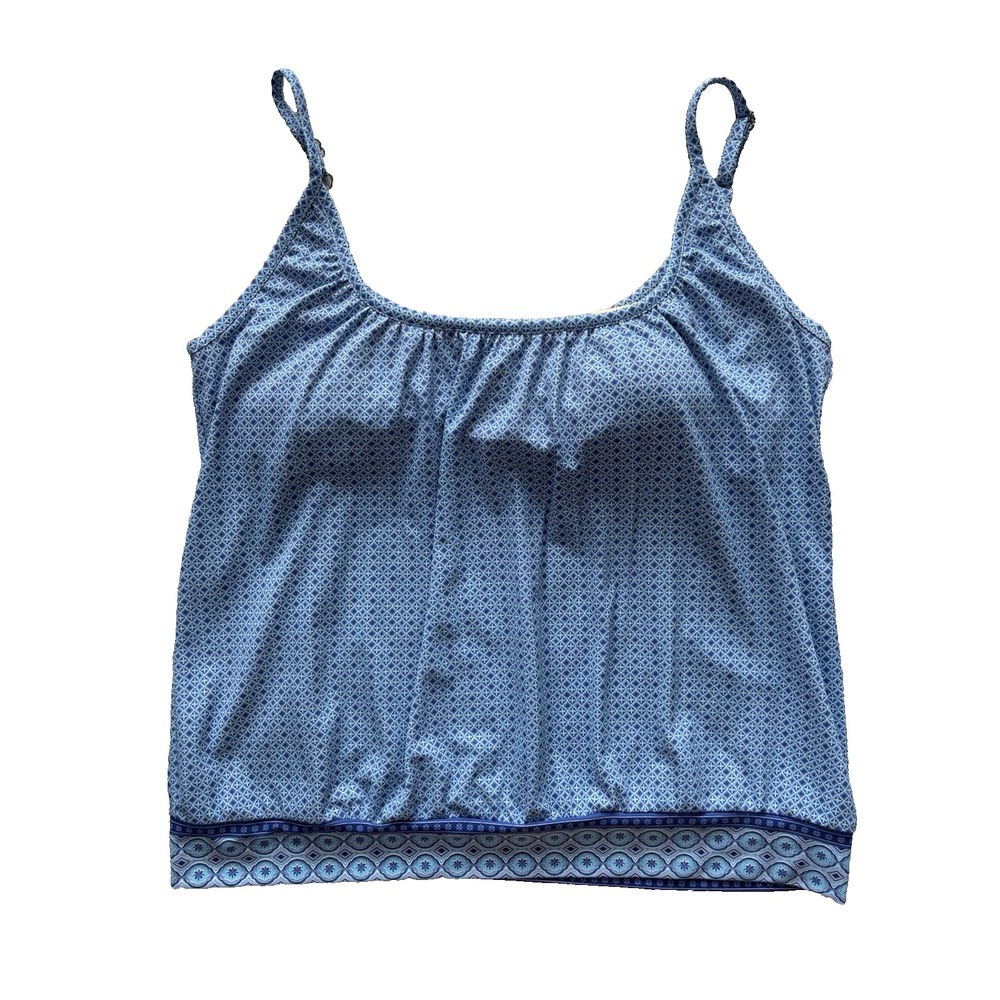 Cabana Life X Talbots Tankini Swim Top Womens Large Beachy Tropical Vacay Travel